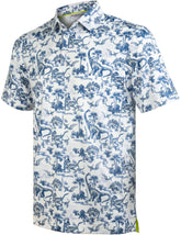 Dinosaur Jurassic Tropical Leaf Golf Polo Shirt for Men