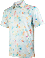 Colorful Geometric Hexagonal Golf Polo Shirt for Men