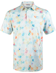 Colorful Geometric Hexagonal Golf Polo Shirt for Men