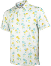 White Sailboat Tropical Coconut Tree Golf Polo Shirt for Men