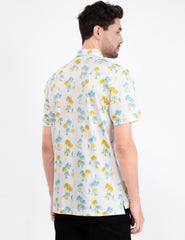 White Sailboat Tropical Coconut Tree Golf Polo Shirt for Men