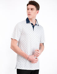 White Golf Club 01 Performance Polo Golf Shirts for Men