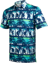 Bigfoot Coconut Tree Floral Tropical Golf Polo Shirt for Men