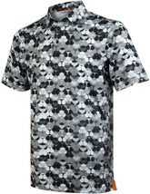 Black Whaile Tail Golf Polo Shirt for Men