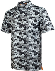 Black Whaile Tail Golf Polo Shirt for Men