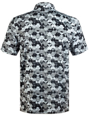 Black Whaile Tail Golf Polo Shirt for Men