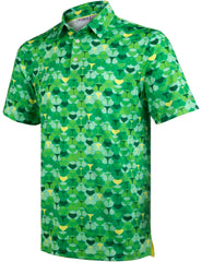 Green Whaile Tail Golf Polo Shirt for Men