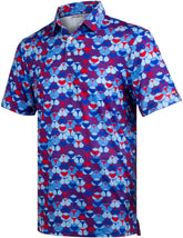 Purple Whaile Tail Golf Polo Shirt for Men