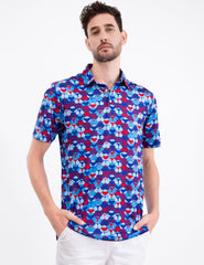 Purple Whaile Tail Golf Polo Shirt for Men