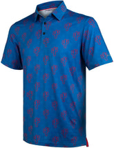 Blue Cactus Funny Golf Polo Shirt for Men