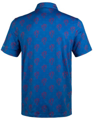 Blue Cactus Funny Golf Polo Shirt for Men