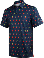 Navy Cocktail Funny Golf Polo Shirt for Men