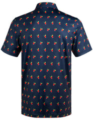 Navy Cocktail Funny Golf Polo Shirt for Men