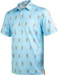 Hot Dog Golf Swing Funny Golf Polo Shirt for Men