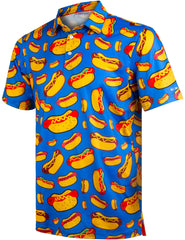 Hot Dog Funny Golf Polo Shirt for Men