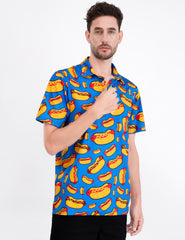 Hot Dog Funny Golf Polo Shirt for Men