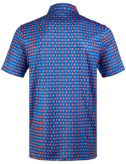 Patriotic Ice Cream USA Golf Polo Shirt for Men