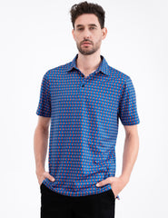 Patriotic Ice Cream USA Golf Polo Shirt for Men