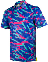 Blue Paint Smear Golf Polo Shirt for Men