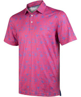 Pink Paisley Tropical Golf Polo Shirt for Men