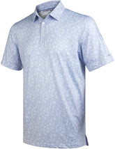 Lavender Floral Tropical Golf Polo Shirt for Men