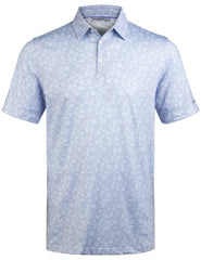 Lavender Floral Tropical Golf Polo Shirt for Men