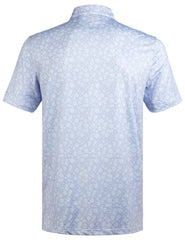 Lavender Floral Tropical Golf Polo Shirt for Men