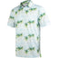 White Tropical Palm Men’s Performance Golf Polo