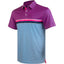 Pink Magenta Striped Golf Shirts for Men Short Sleeve Performance Polo
