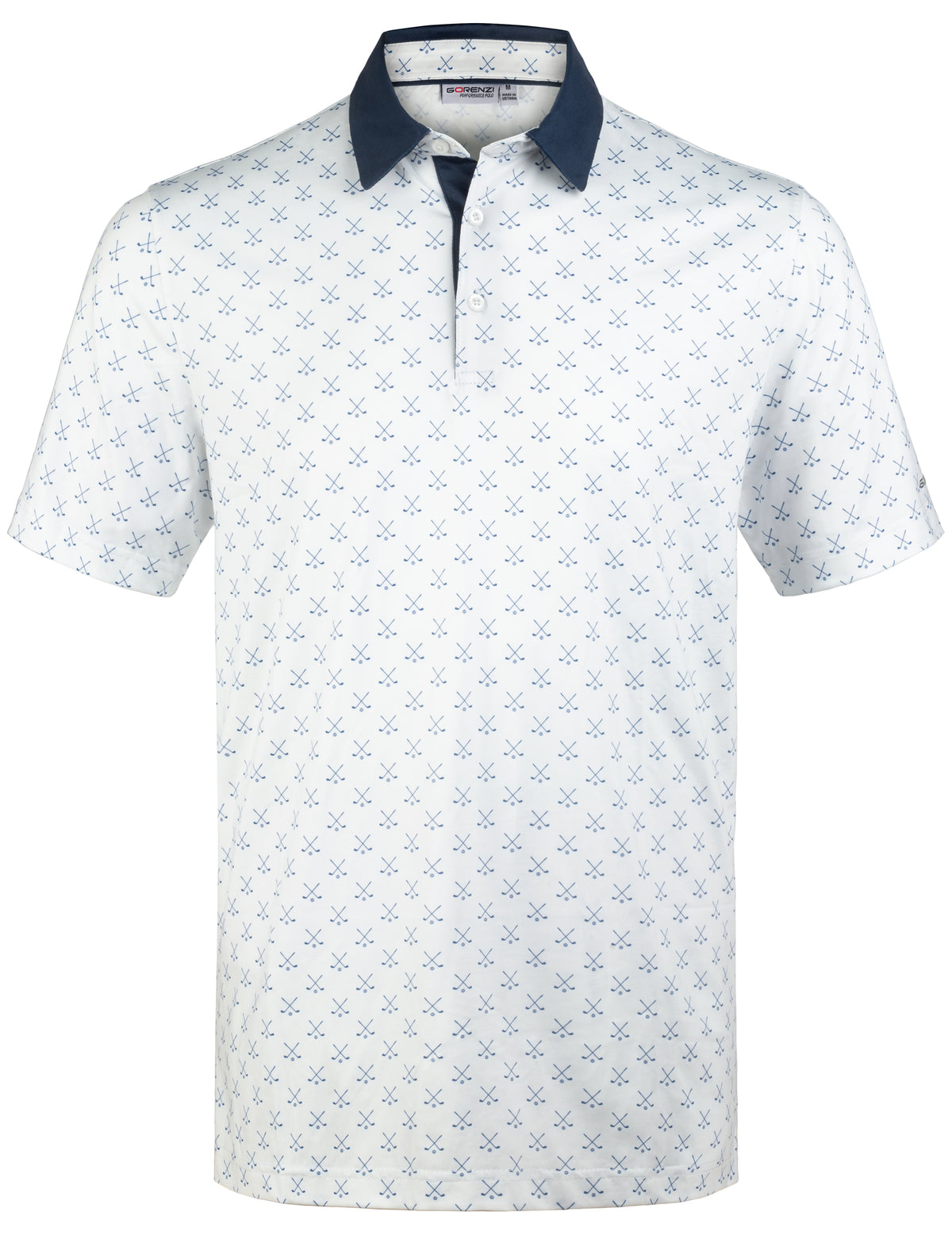 White Golf Club 02 Performance Polo Golf Shirts for Men