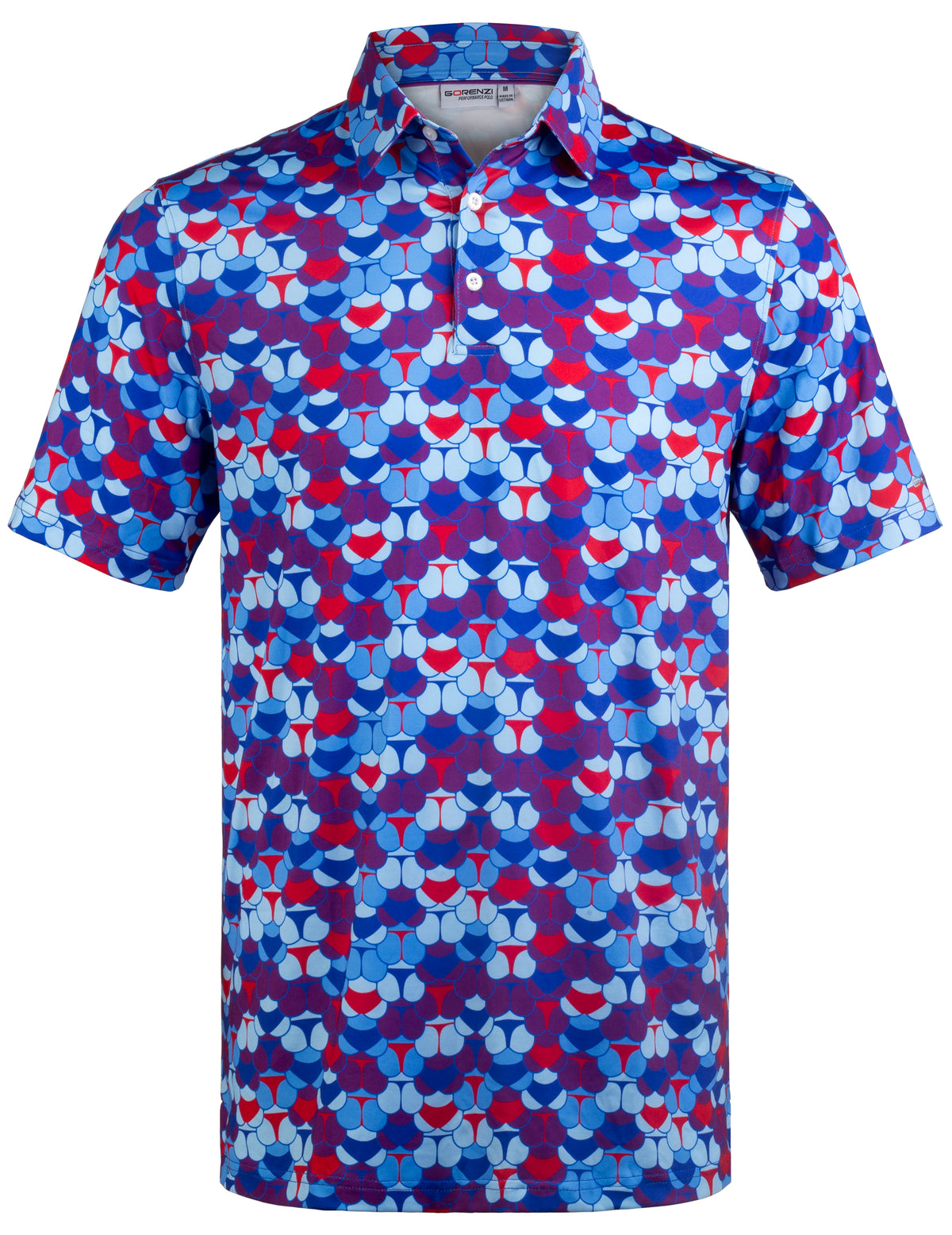 Purple Whaile Tail Golf Polo Shirt for Men