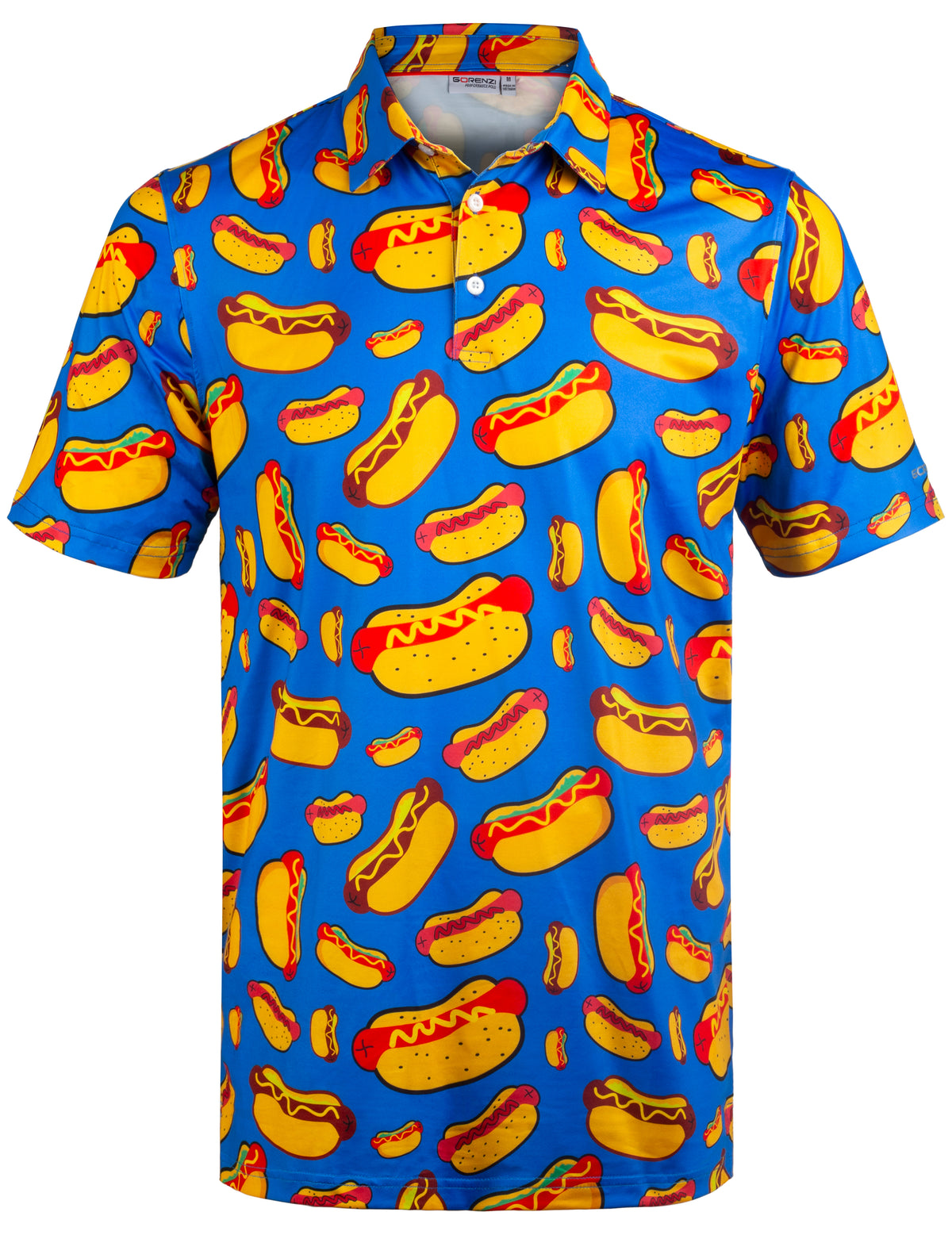 Hot Dog Funny Golf Polo Shirt for Men