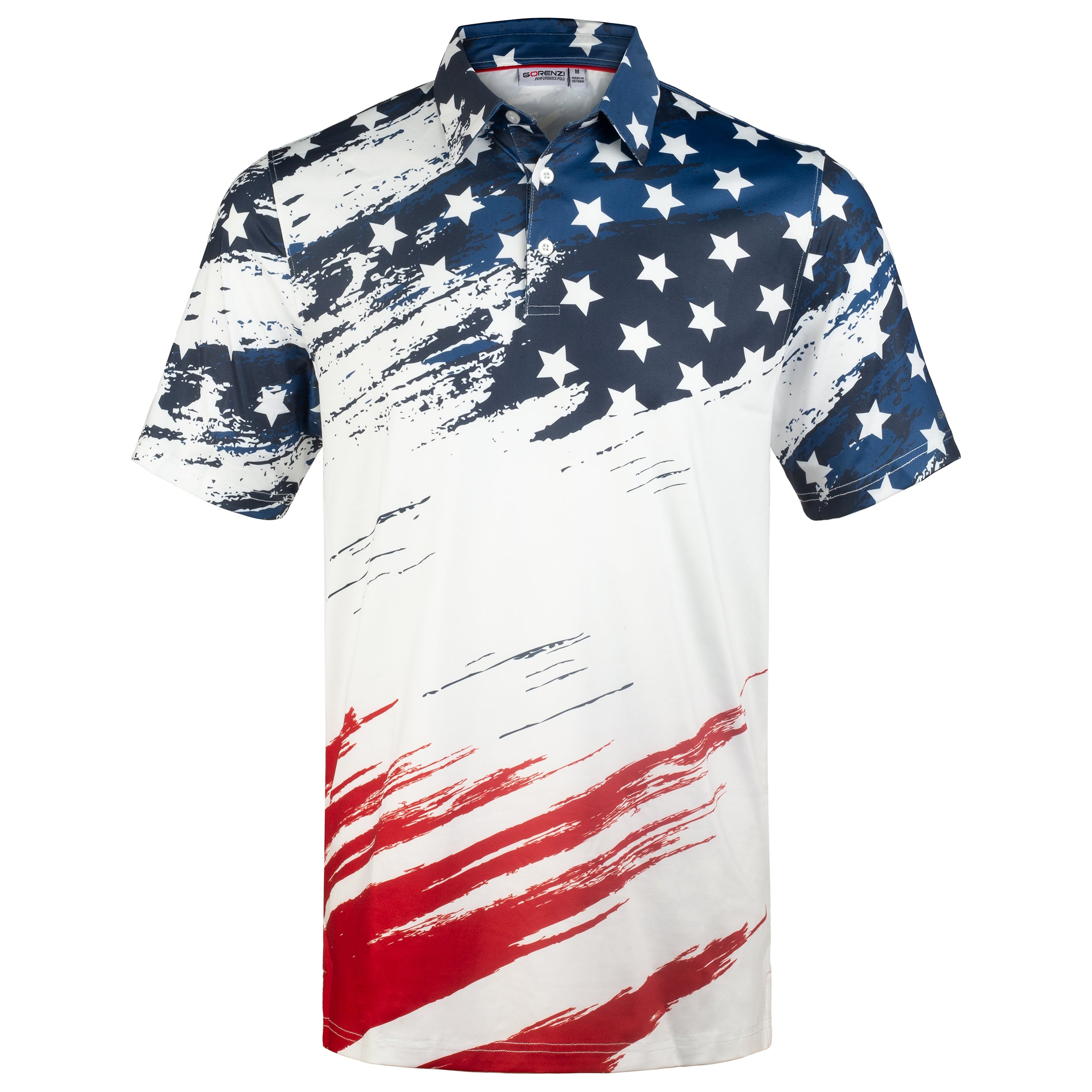 American Brushstroke Men’s Performance Golf Polo