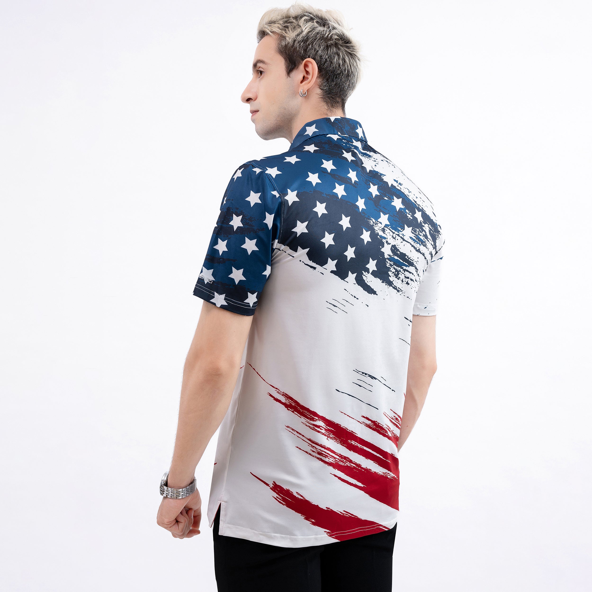 American Brushstroke Men’s Performance Golf Polo