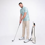 Crocodile Tropical Coconut Tree Golf Polo Shirt for Men