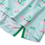 Crocodile Tropical Coconut Tree Golf Polo Shirt for Men