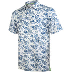 Dinosaur Jurassic Tropical Leaf Golf Polo Shirt for Men