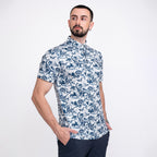 Dinosaur Jurassic Tropical Leaf Golf Polo Shirt for Men