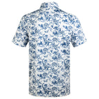 Dinosaur Jurassic Tropical Leaf Golf Polo Shirt for Men