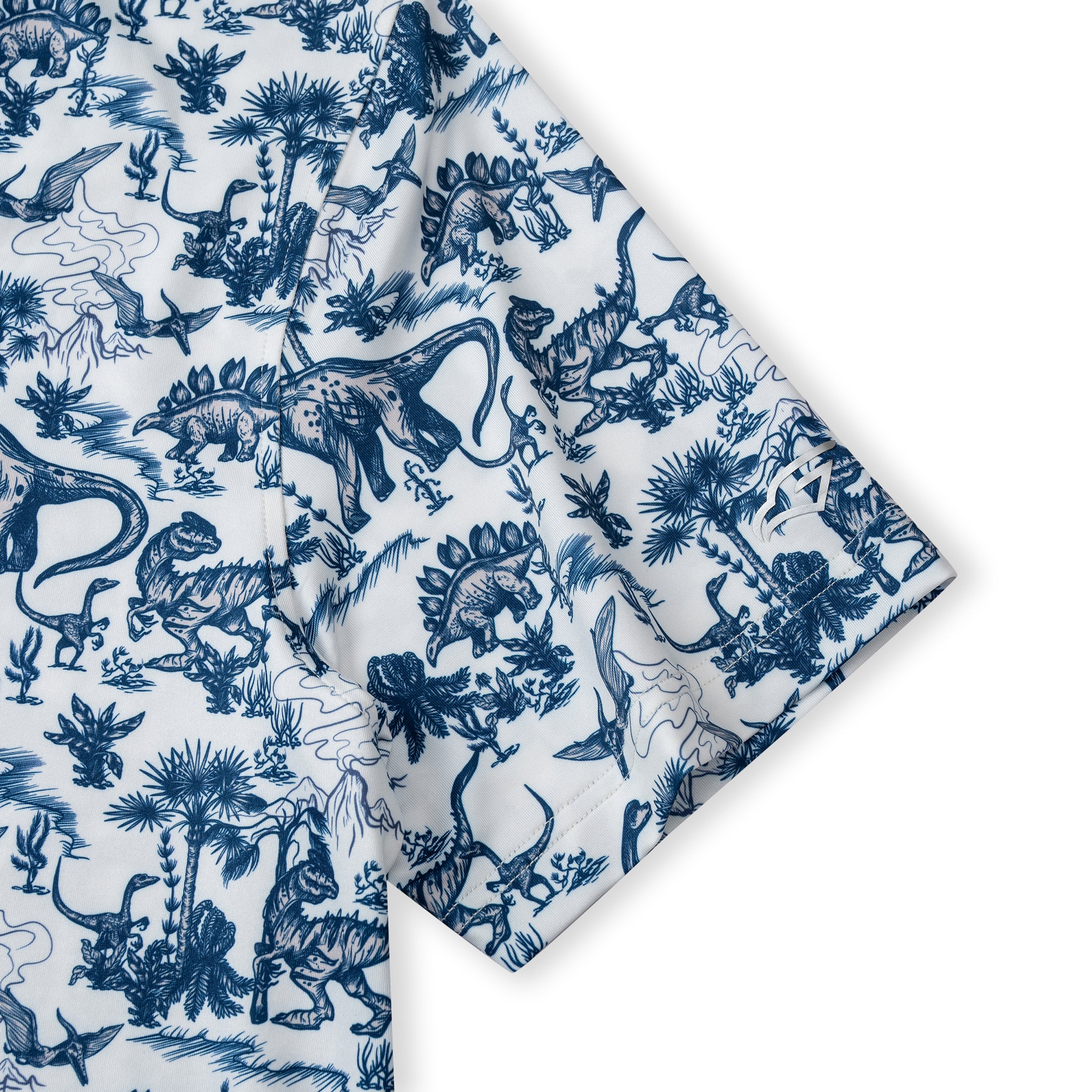 Dinosaur Jurassic Tropical Leaf Golf Polo Shirt for Men