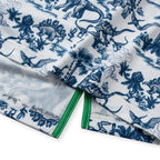 Dinosaur Jurassic Tropical Leaf Golf Polo Shirt for Men