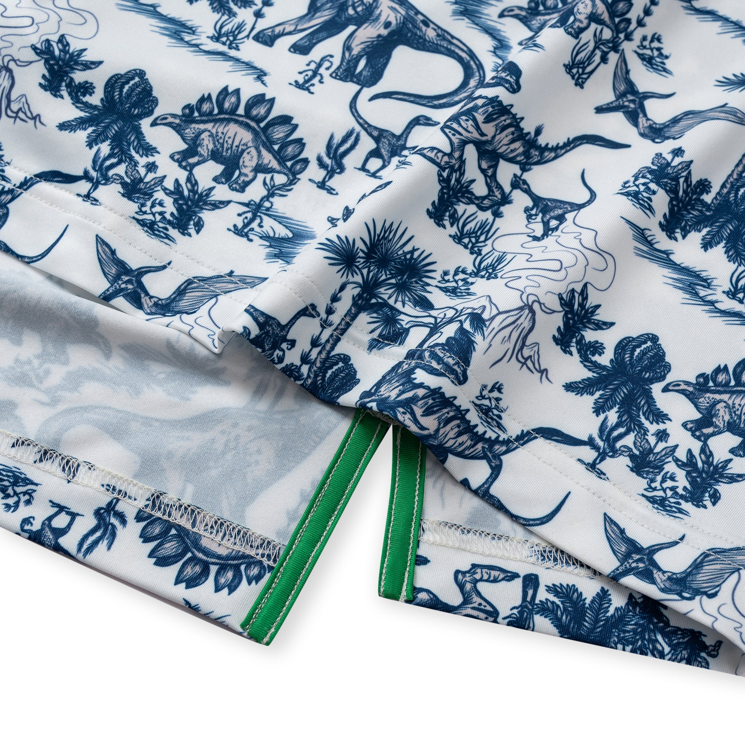 Dinosaur Jurassic Tropical Leaf Golf Polo Shirt for Men