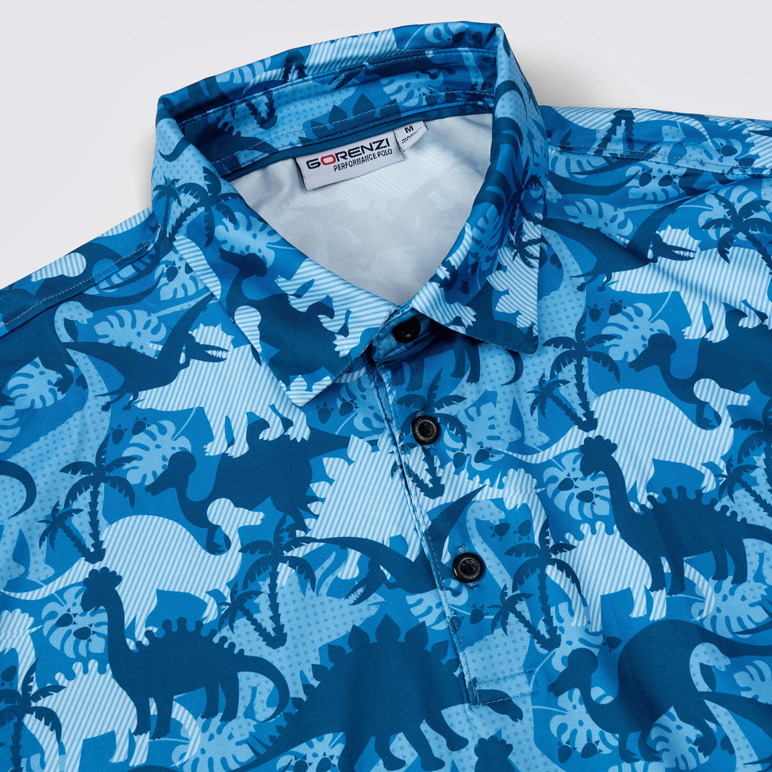 Blue Dinosaur Men’s Performance Golf Polo