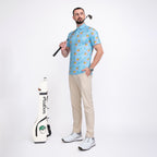 Tropical Dino Men’s Performance Golf Polo