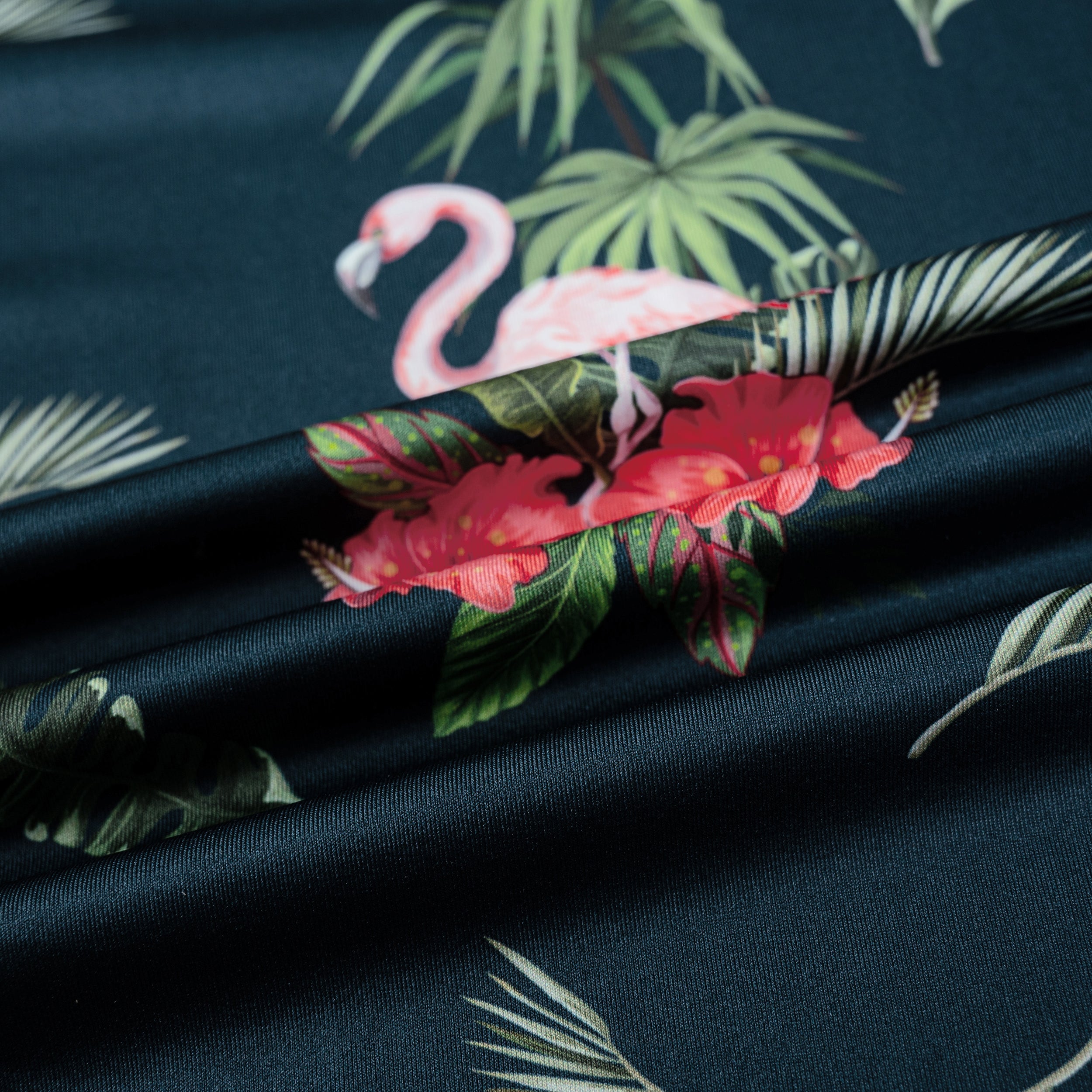 Tropical Flamingo Floral Men’s Performance Golf Polo