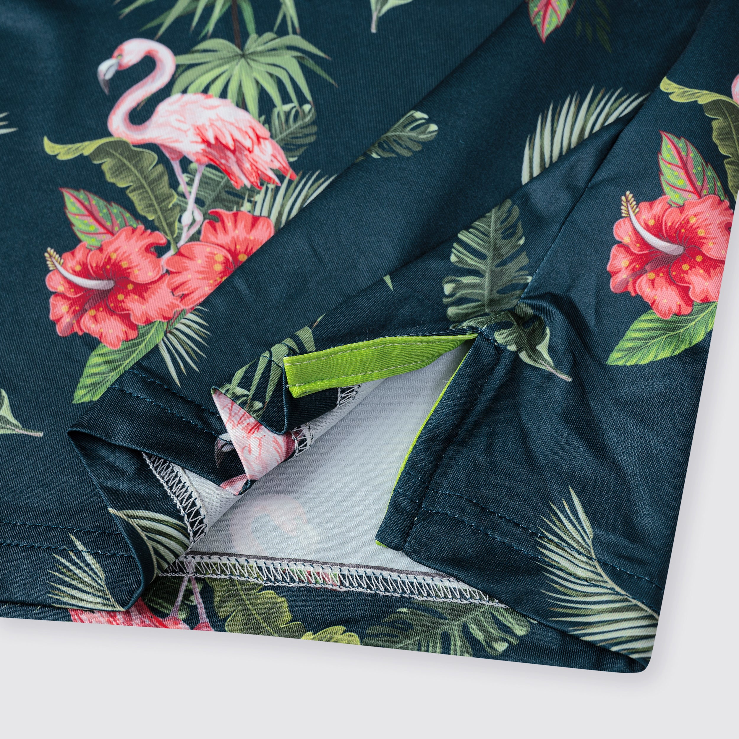 Tropical Flamingo Floral Men’s Performance Golf Polo
