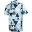 Blue Geometric Triangle Golf Polo Shirt for Men