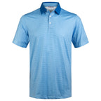 Blue Geometric Golf Polo Shirt for Men