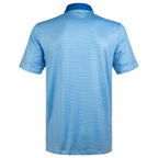 Blue Geometric Golf Polo Shirt for Men