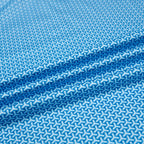 Blue Geometric Golf Polo Shirt for Men